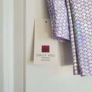 Emily Hsu - Purple Mermaid Sneaker Leggings - L - NWT